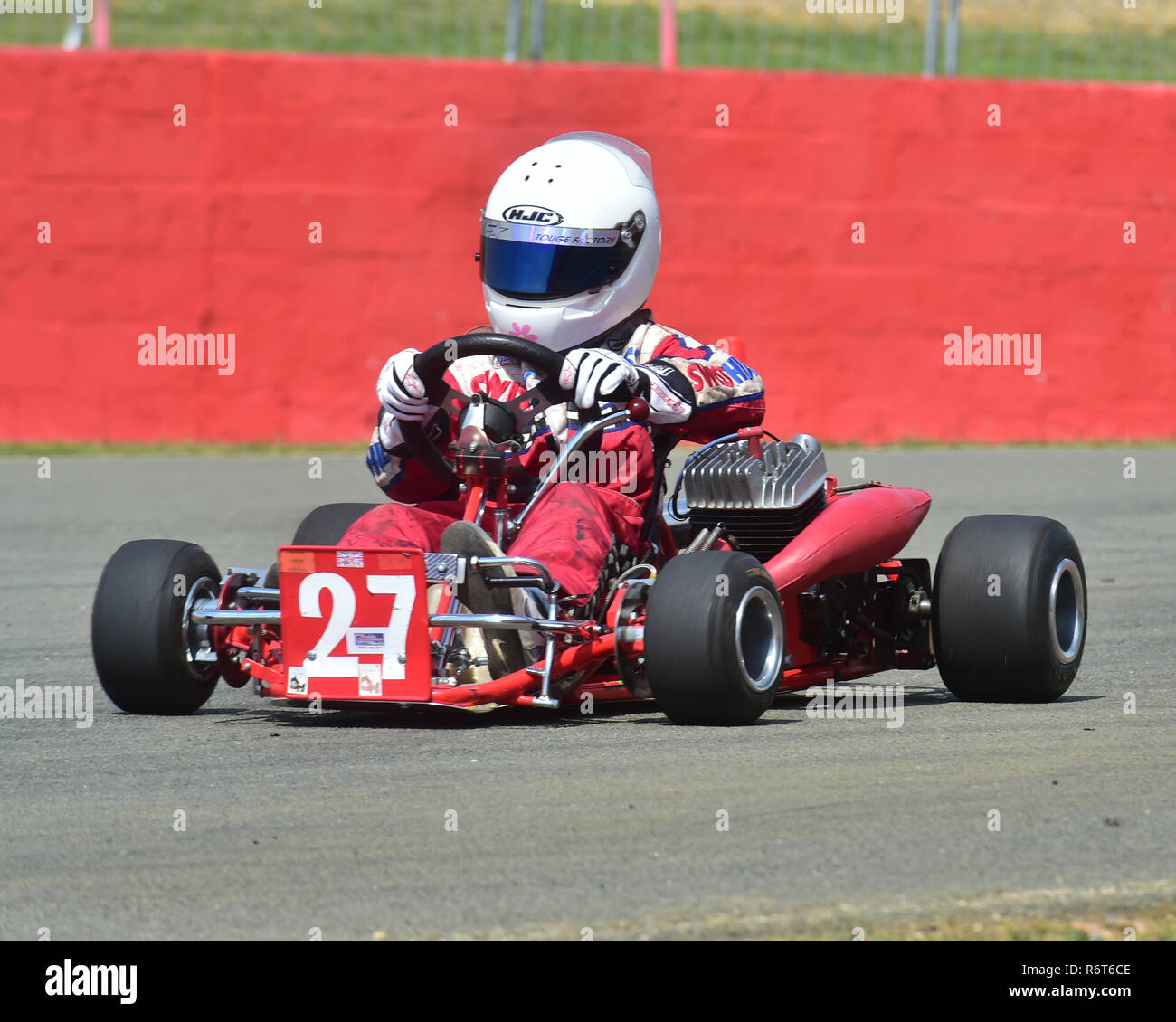 Robbie Ashton, Mark Ashton, Zip GP, Mugen Honda 125cc, 19080, Silverstone Classic 2014, BHKC, British Kart storico Club, lo storico kart, luglio 2013, K Foto Stock