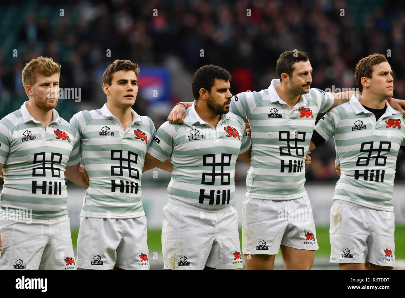 Londra, Regno Unito. 06 Dic, 2018. Cambridge University presso il gioco di apertura durante la Gamma Match 2018 tra Ourfc v Curufc a Twickenham Stadium di giovedì, 06 dicembre 2018. Londra Inghilterra. (Solo uso editoriale, è richiesta una licenza per uso commerciale. Nessun uso in scommesse, giochi o un singolo giocatore/club/league pubblicazioni.) Credito: Taka G Wu/Alamy News Credito: Taka Wu/Alamy Live News Foto Stock