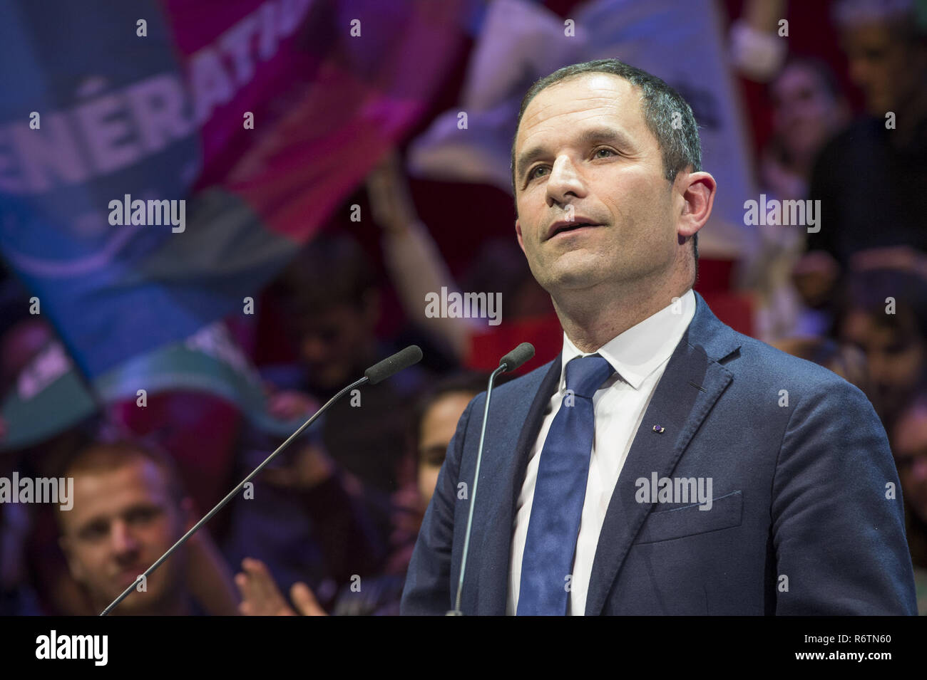 Parigi, Ile de France, Francia. 6 dicembre, 2018. Benoit Hamon visto durante la generazione.s Movimento riuniti nel Cirque d'Hiver a Parigi. Credito: Thierry Le Fouille SOPA/images/ZUMA filo/Alamy Live News Foto Stock