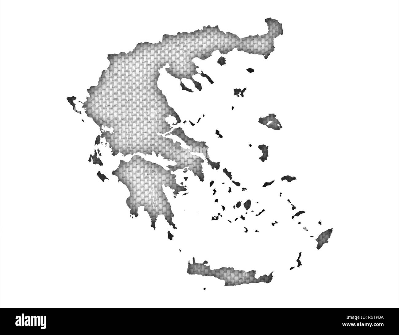 Mappa di Grecia su texturerr Foto Stock
