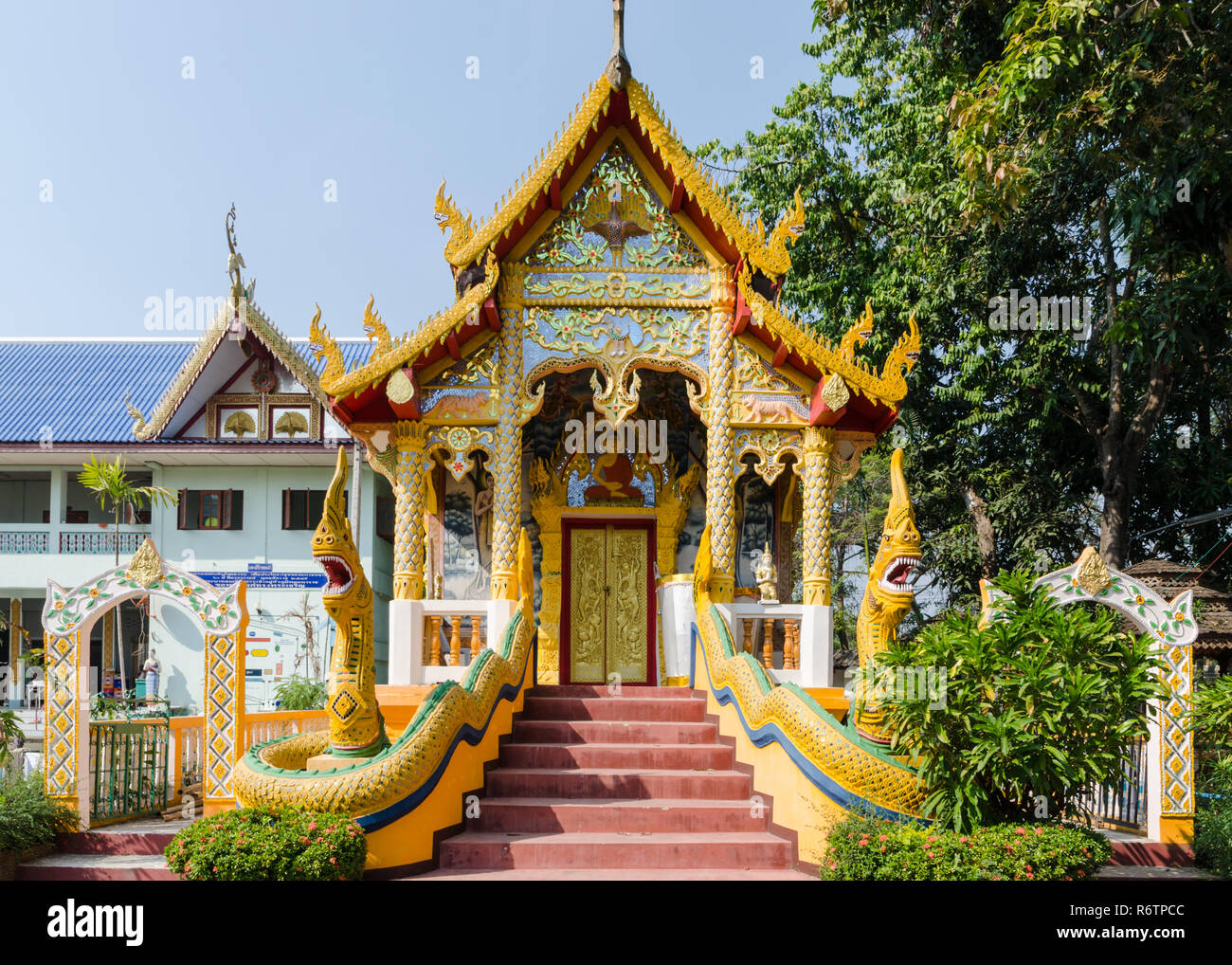Wat Mae Kaet Noi buddista di Tempio di inferno, Chiang Mai, Thailandia Foto Stock