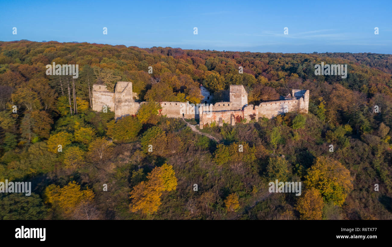 Fortificata medievale fortezza sassone in villaggio Saschiz. Transilvania, Romania Foto Stock