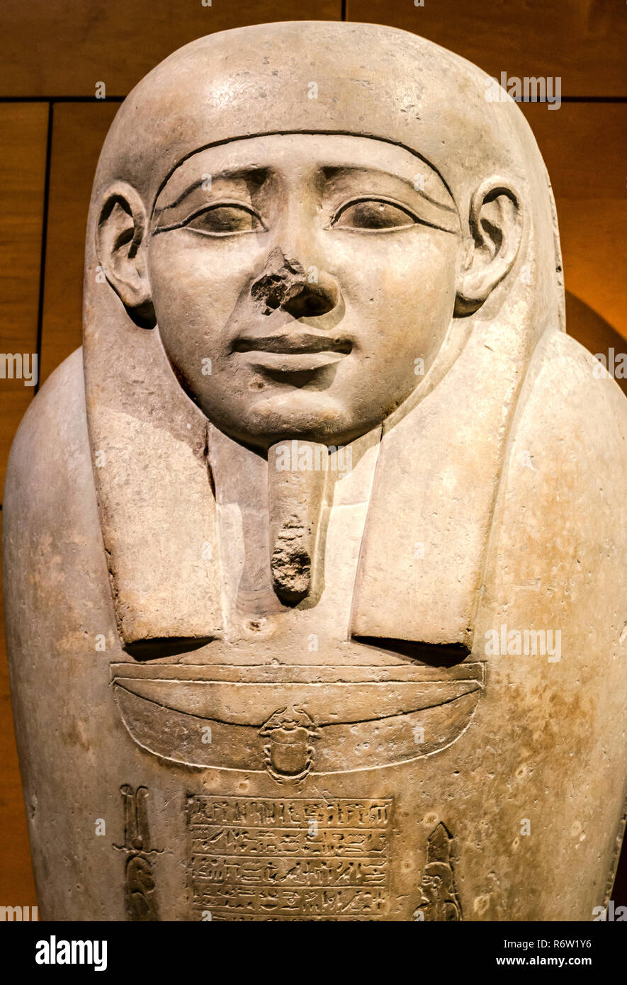 Il sarcofago di Asetirdis è visualizzato a Michael C. Carlos Museum alla Emory University, Luglio 8, 2014, ad Atlanta, Georgia. Foto Stock