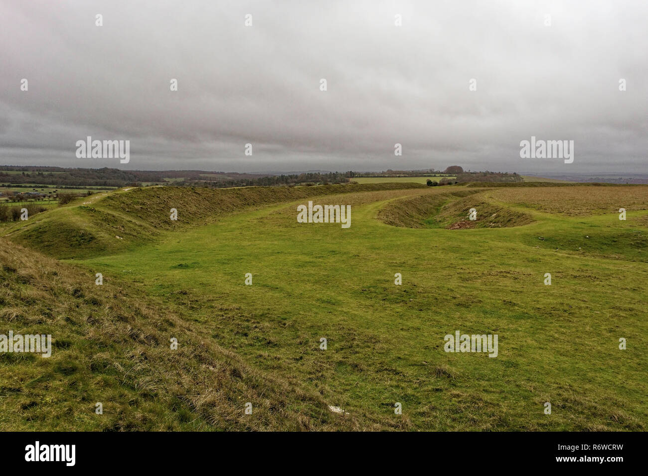 Anello di Figsbury SSSI sterro Foto Stock