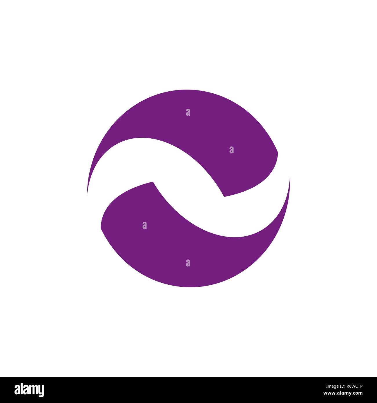 Del logo a forma di cerchio intorno alla lama concetto vettoriale, Terra logo design con strisce testurizzata Illustrazione Vettoriale