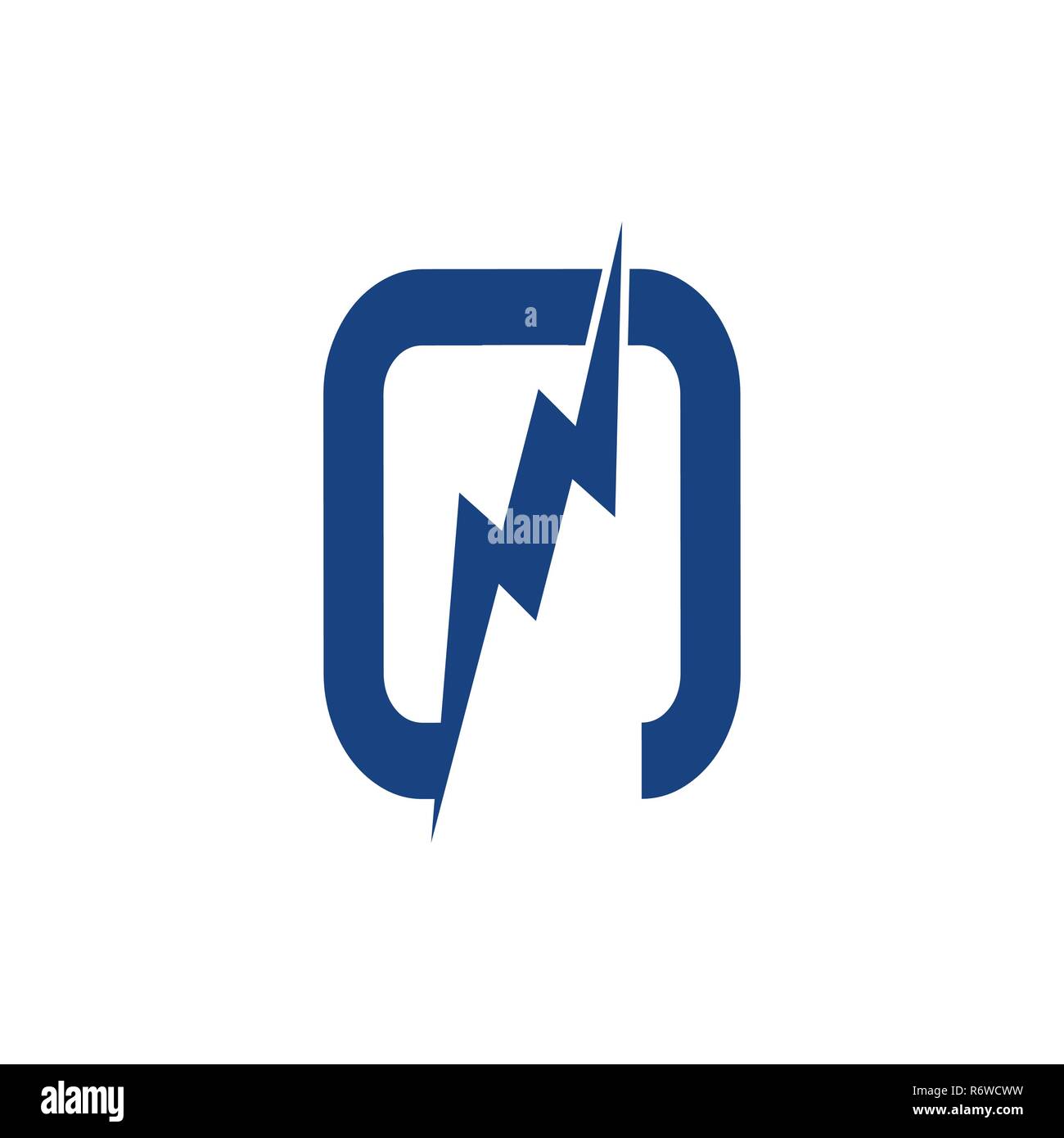 Logo Flash Rhombus design template vettoriale. Energia infinita potenza icona del concetto Illustrazione Vettoriale