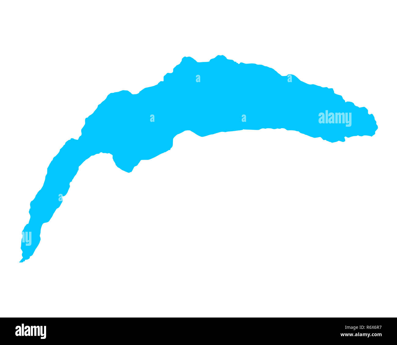 Mappa del lago di Ginevra Foto Stock