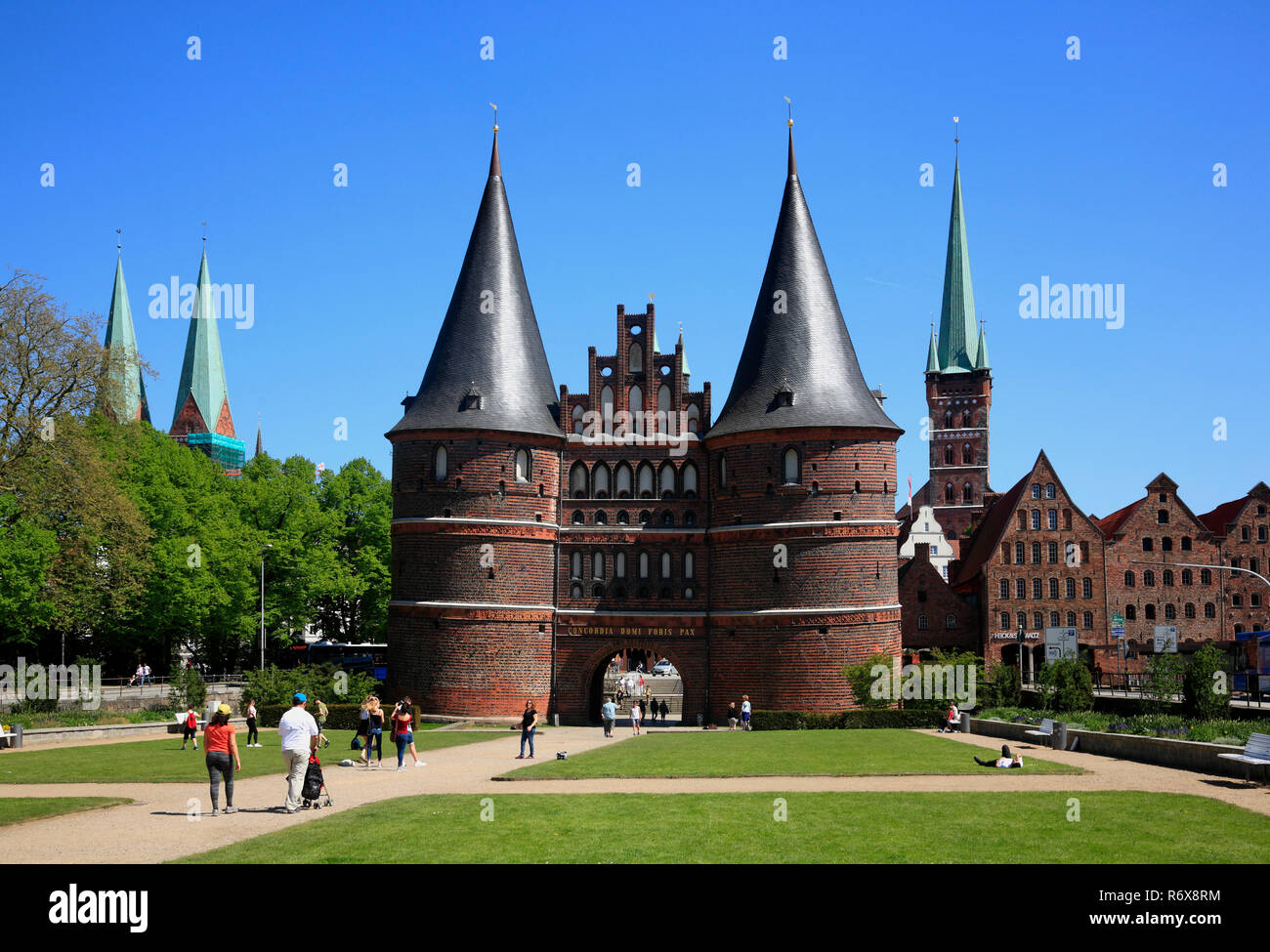 Holstentor, Holsten Gate, Lubecca, Lubecca, Schleswig-Holstein, Germania, Europa Foto Stock