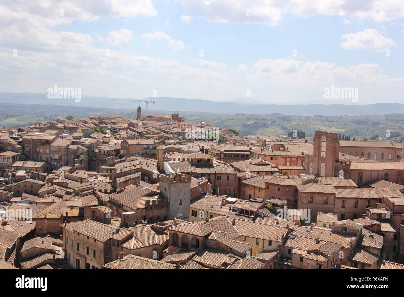 Vista dalla Torre di Siena, Italia Foto Stock