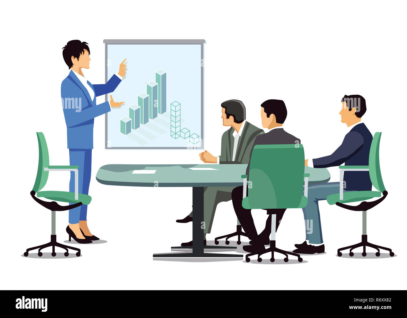 Incontro di lavoro,bilancio aziendale Foto Stock