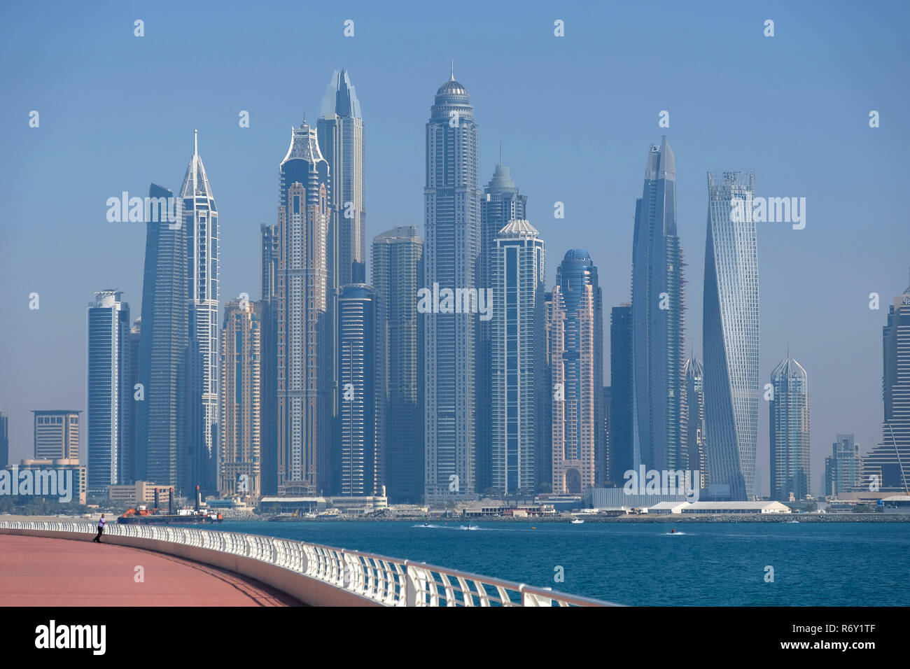 Marina di Dubai skyline Foto Stock