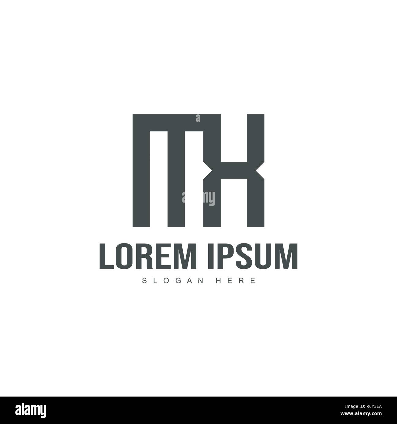 Lettera iniziale del modello di logo. Lettera minimalista logo design modello Illustrazione Vettoriale