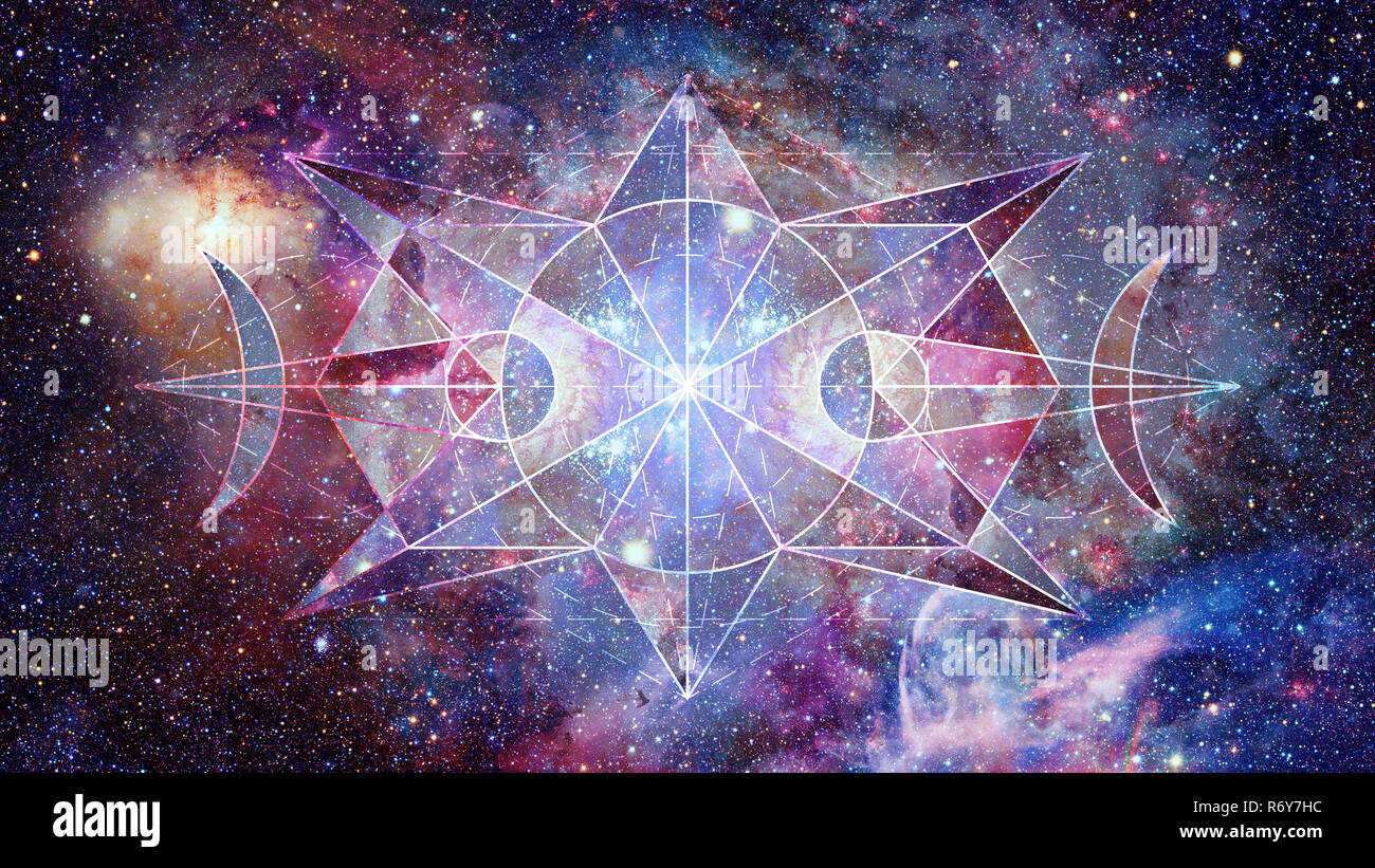 Abstract hipster sfondo geometrico. Gli elementi di questa immagine fornita dalla NASA. Foto Stock