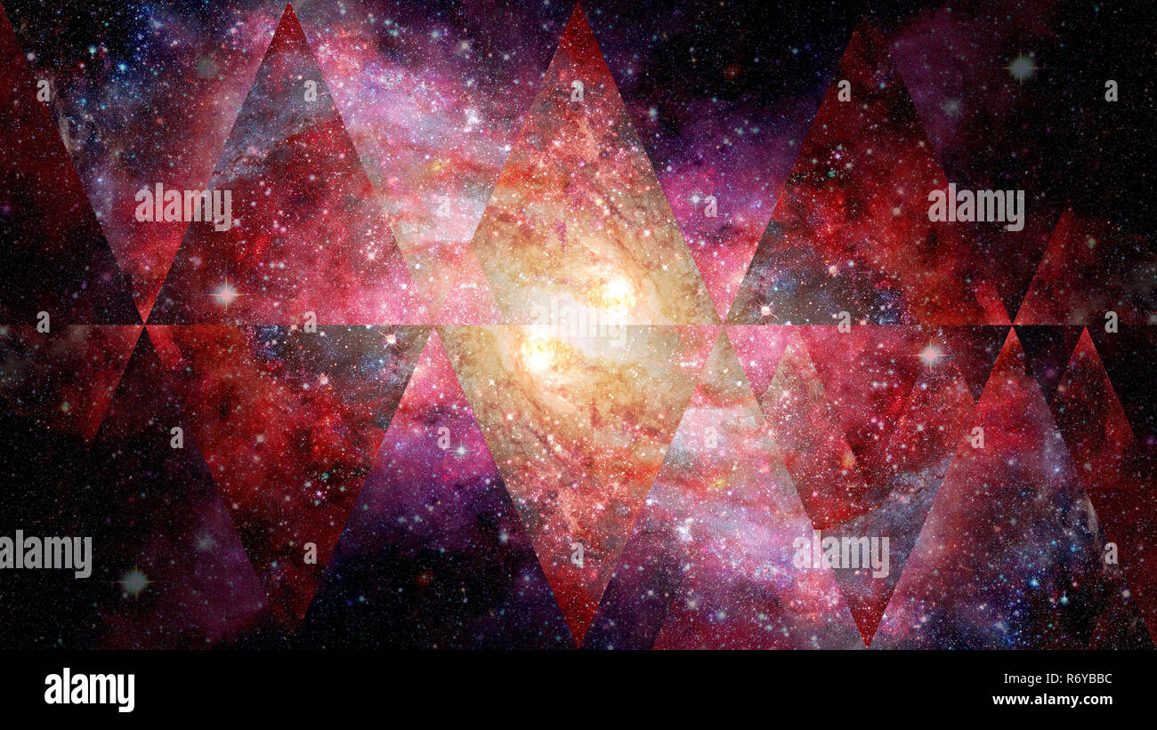 Nebula lo spazio e la Geometria Sacra. Gli elementi di questa immagine fornita dalla NASA. Foto Stock