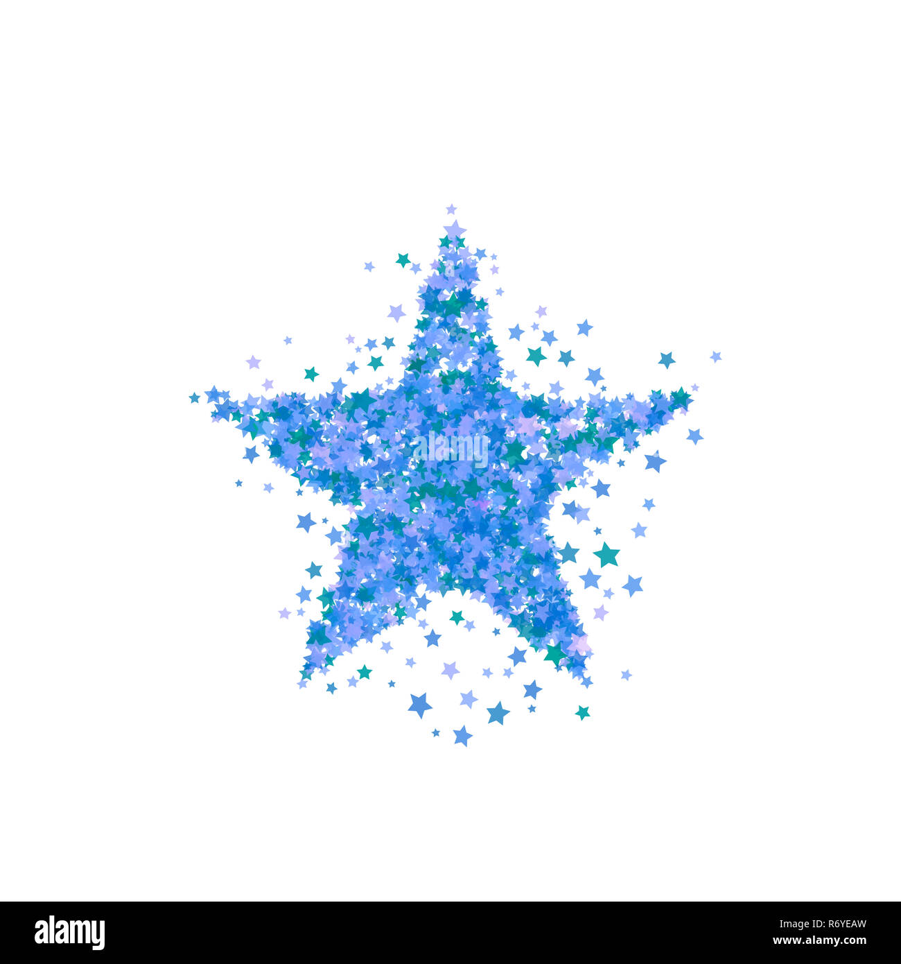 Blue Star burst. Modello di stellata Foto Stock