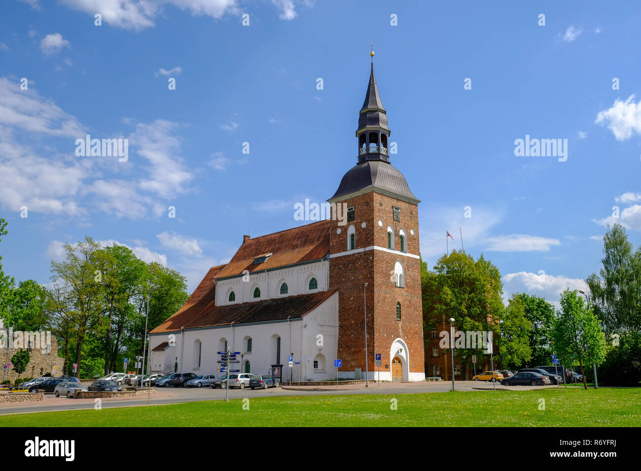 San Simone Chiesa - Valmiera, Lettonia, Paesi Baltici, Europa Foto Stock