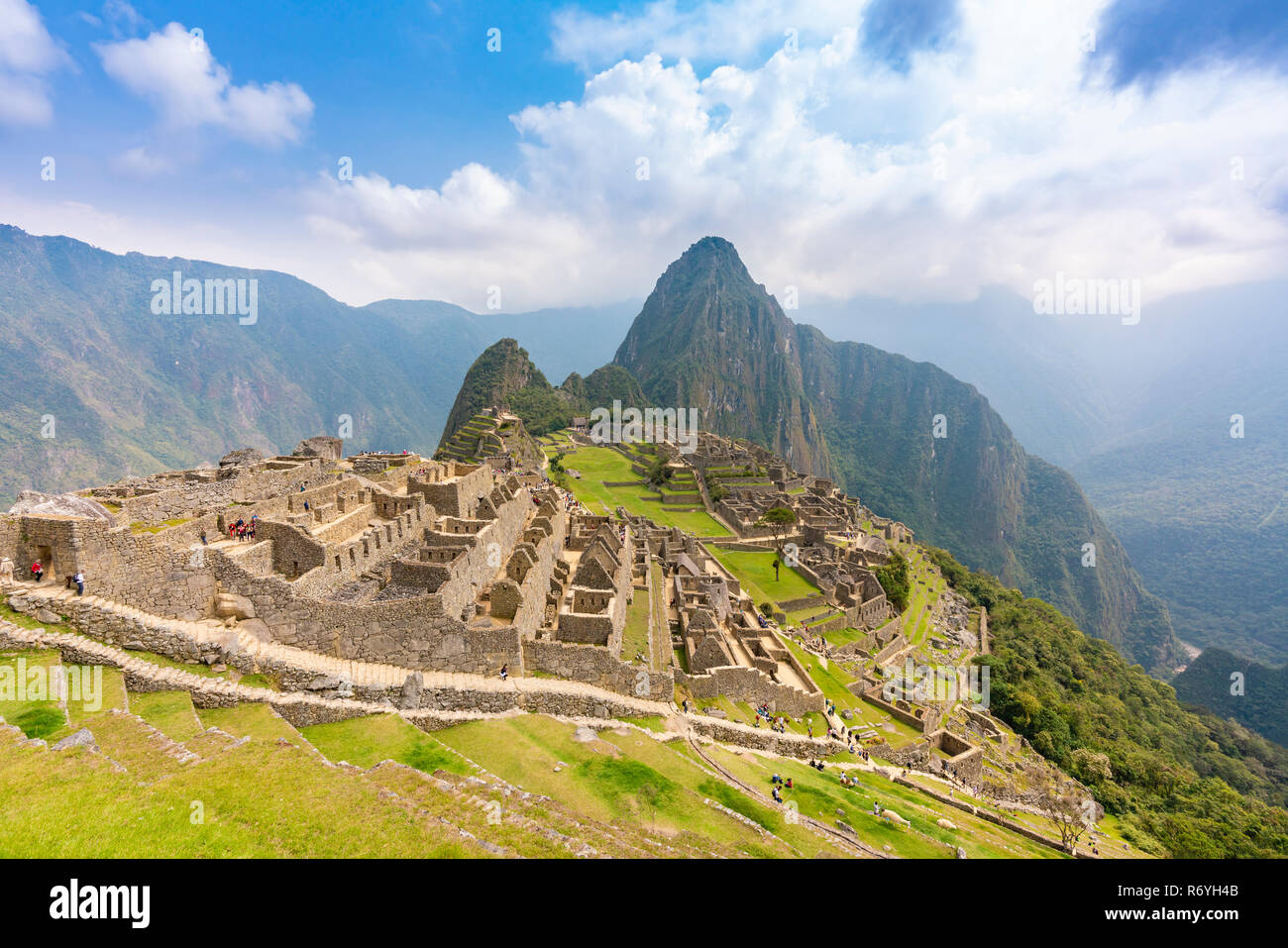 Visita turistica di Machu Picchu in Perù Foto Stock