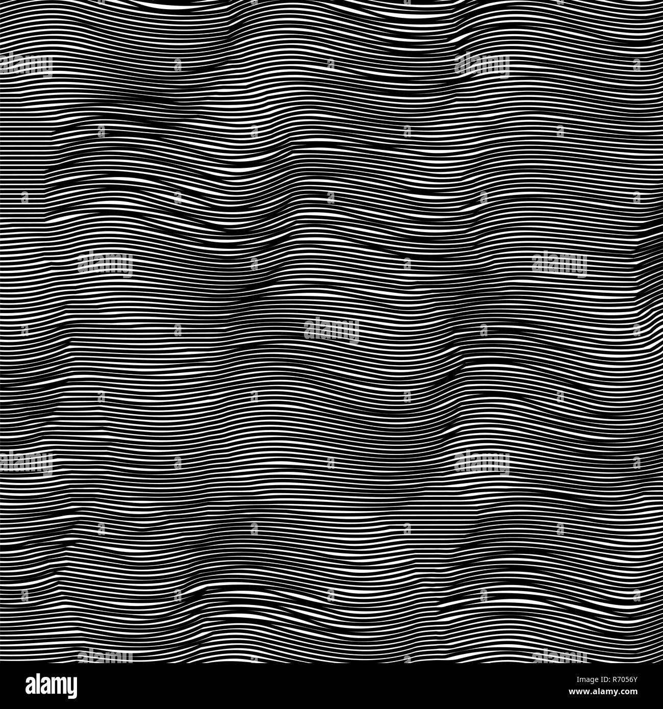 Striscia di onda Background. Linea di configurazione testurizzata Foto Stock