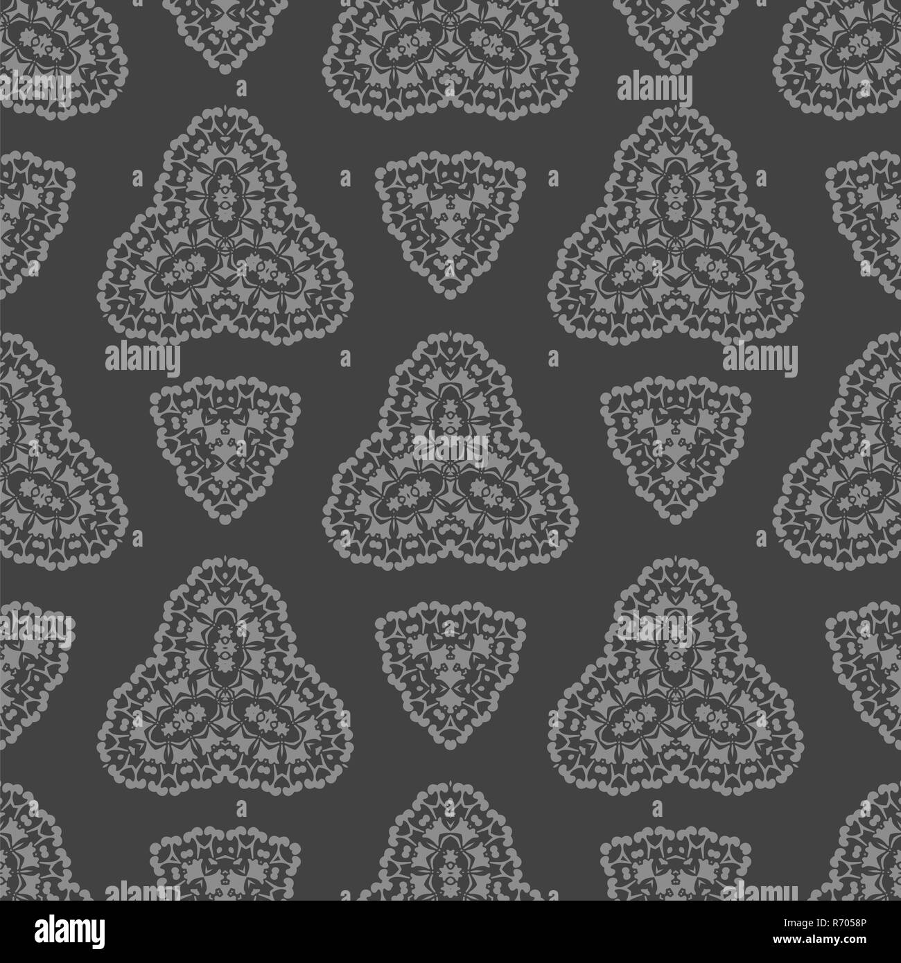Grigio senza cuciture ornamentali Pattern. Infinite Texture. Oriental ornamento geometrico Foto Stock