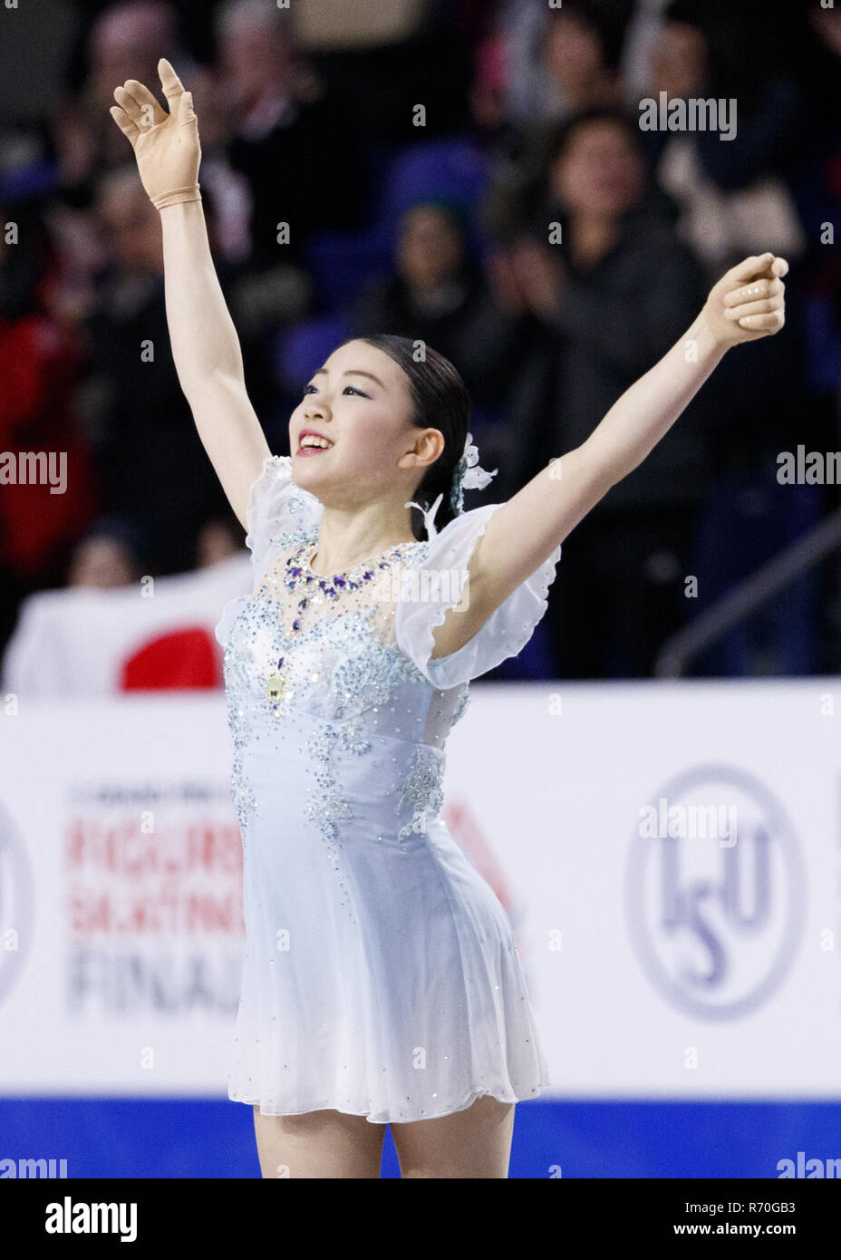Vancouver, British Columbia, Canada. 6 dicembre, 2018. RIKA KIHIRA del Giappone compete nel Signore breve programma presso il Senior ISU Grand Prix di Pattinaggio di Figura finale del dicembre 6, 2018 a Vancouver, British Columbia, Canada. Credito: Andrew mento/ZUMA filo/Alamy Live News Foto Stock