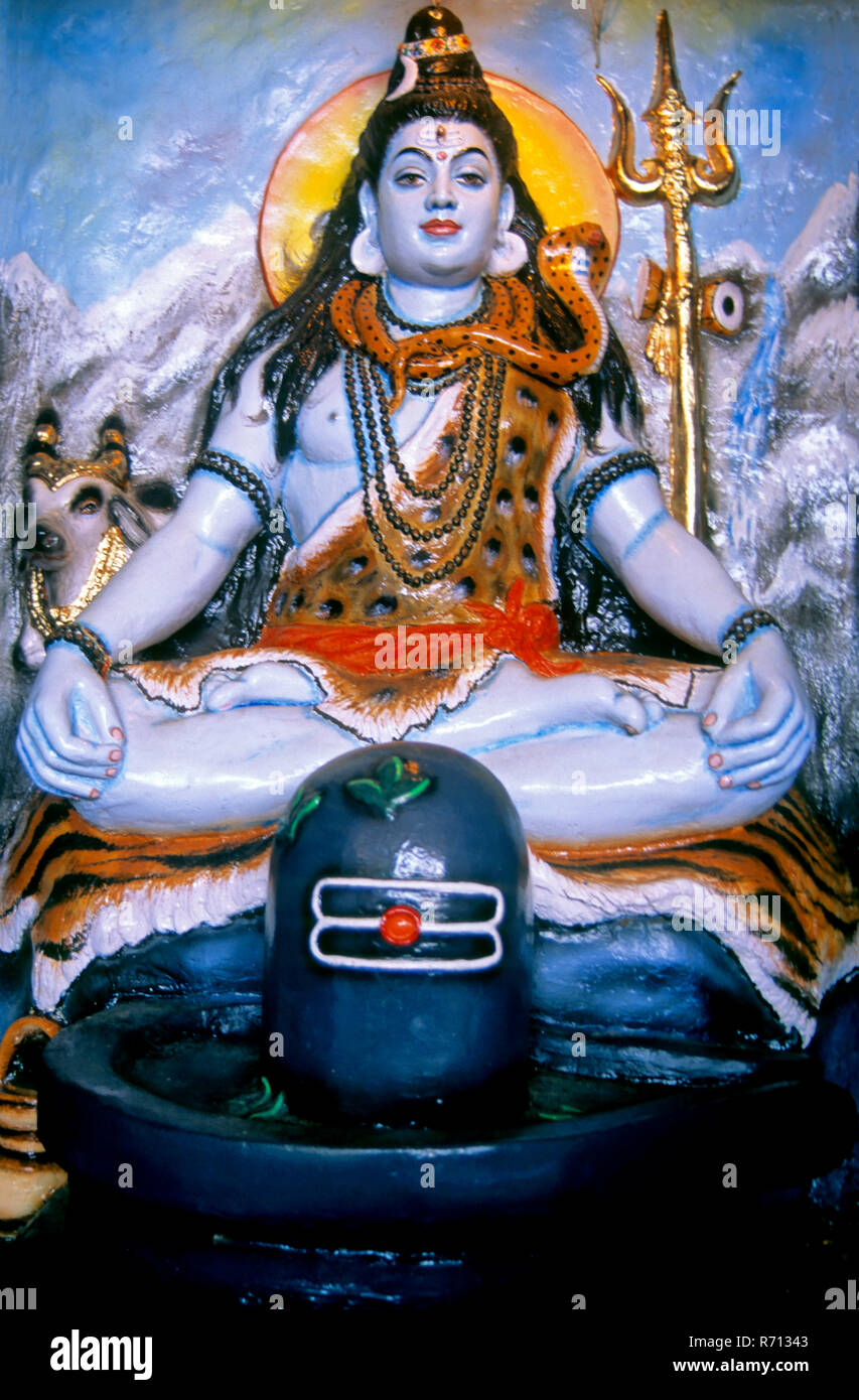 Signore Shiva, dervaiy, Maharashtra, India Foto Stock