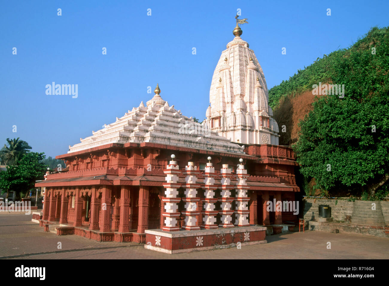 Ganesh Mandir, Ganpatipule, ratnagiri, Maharashtra, India Foto Stock