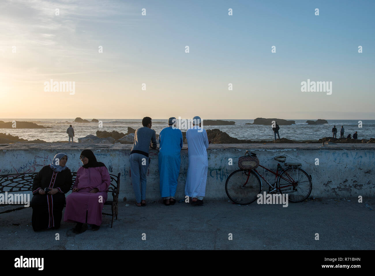 Il porto di pesca di Essaouira Foto Stock