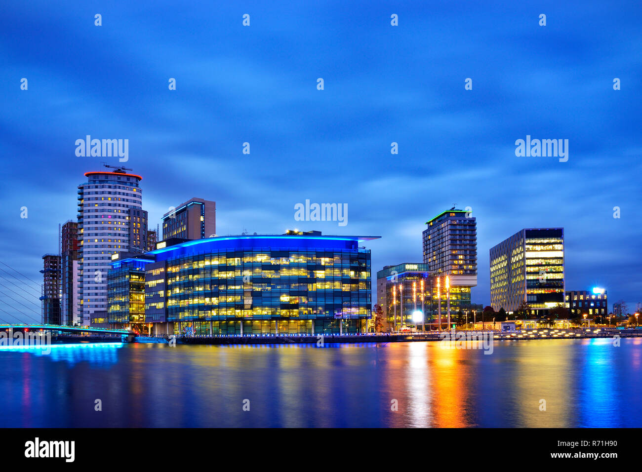 Media City, Salford Quays, Manchester, Inghilterra, Regno Unito Foto Stock