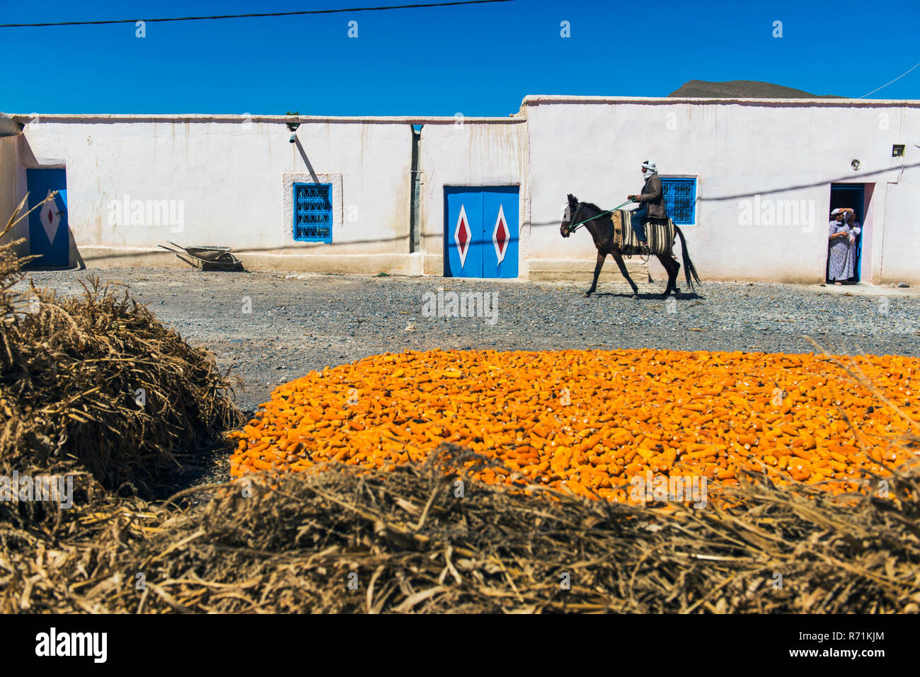Ziz Valley, attraverso le montagne dell'Atlante del Marocco Foto Stock