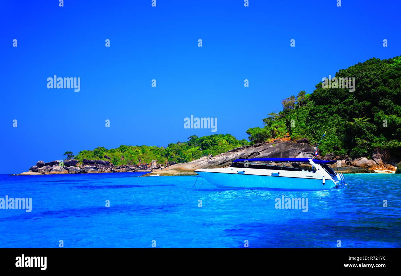 Ko Isole Similan, Mu Ko Similan parco nazionale, le Isole Similan, sul Mare delle Andamane, Thailandia. Foto Stock