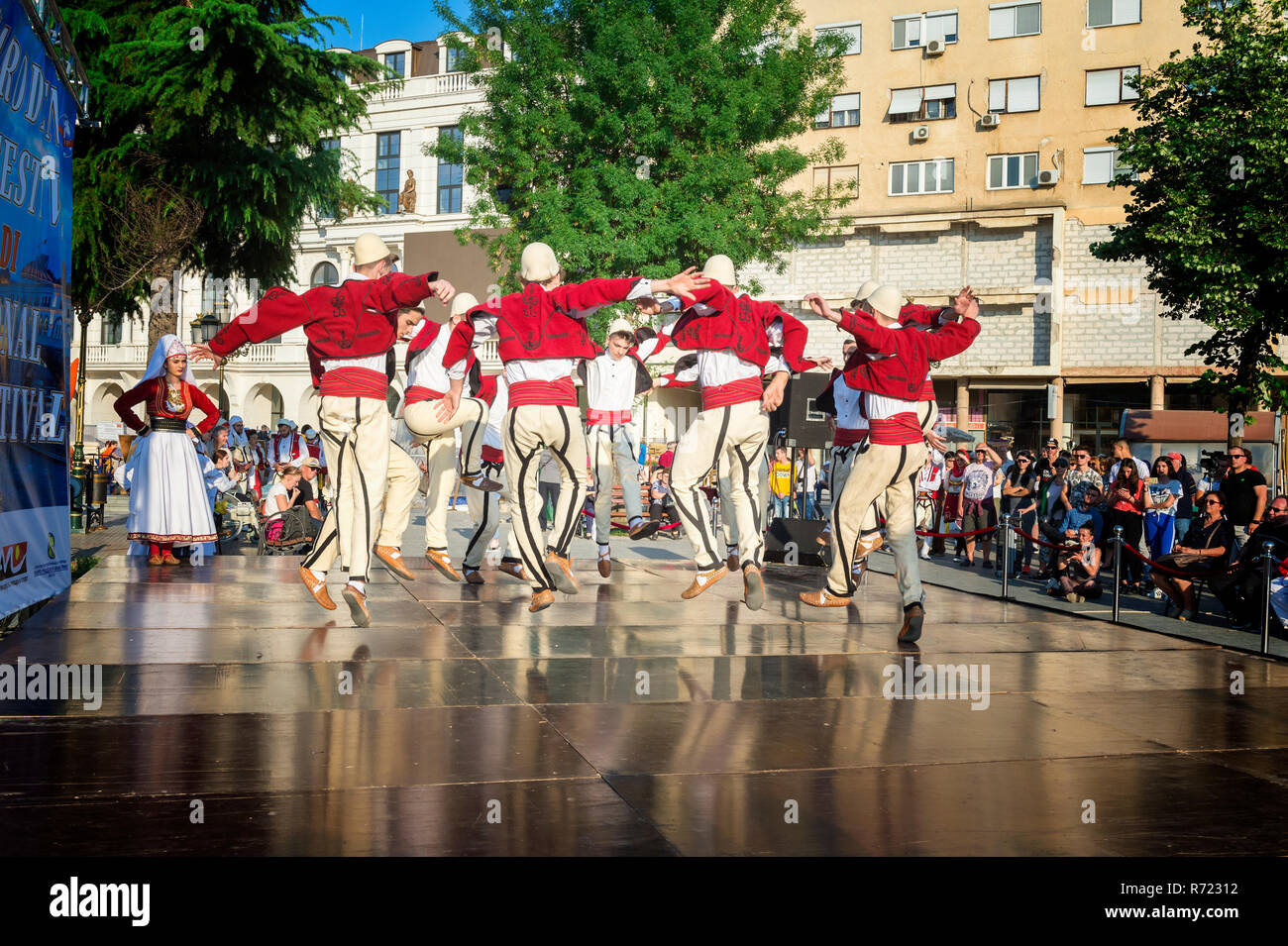 Festival Internazionale del Folklore, Giornata della Gioventù, Skopje, Macedonia Foto Stock