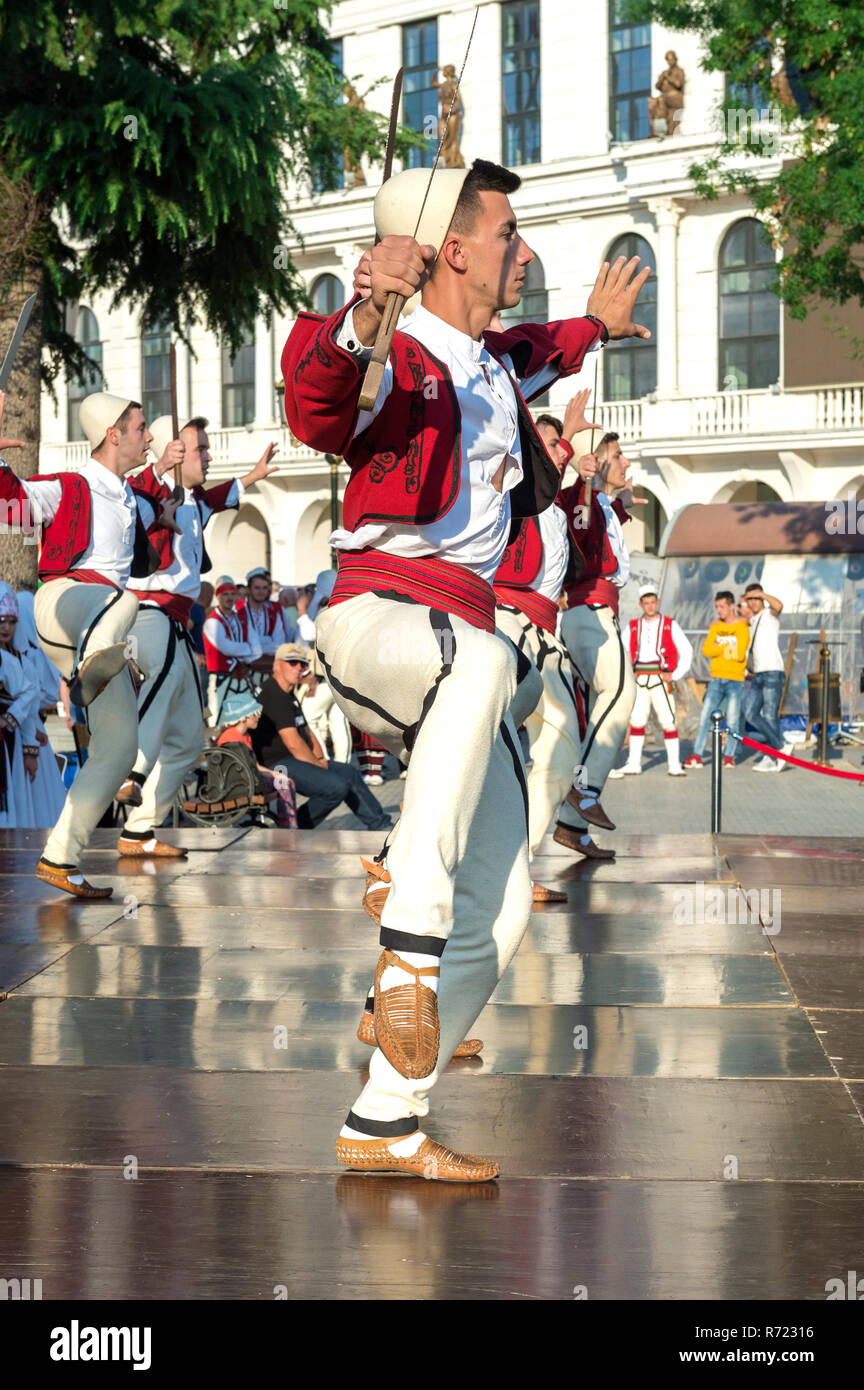 Festival Internazionale del Folklore, Giornata della Gioventù, Skopje, Macedonia Foto Stock