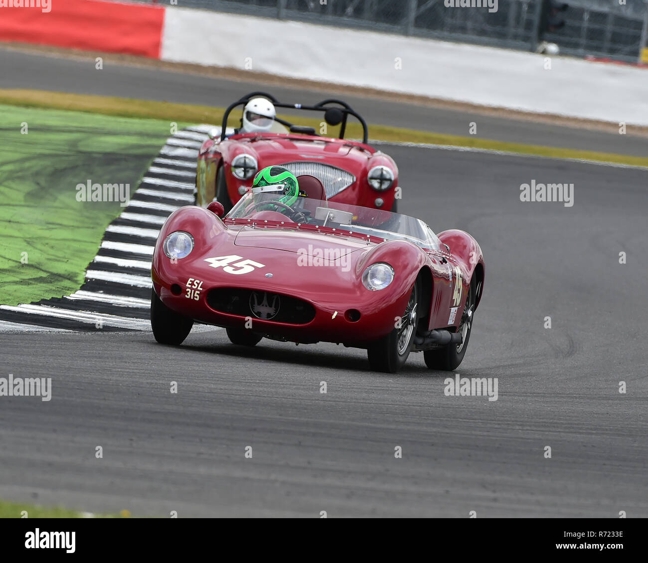 Martin Stretton, Richard Wilson, Maserati 250S, RAC Woodcote Trophy, pre'56 auto sportive, Silverstone Classic 2016, Chris McEvoy, cjm-fotografia, Clas Foto Stock