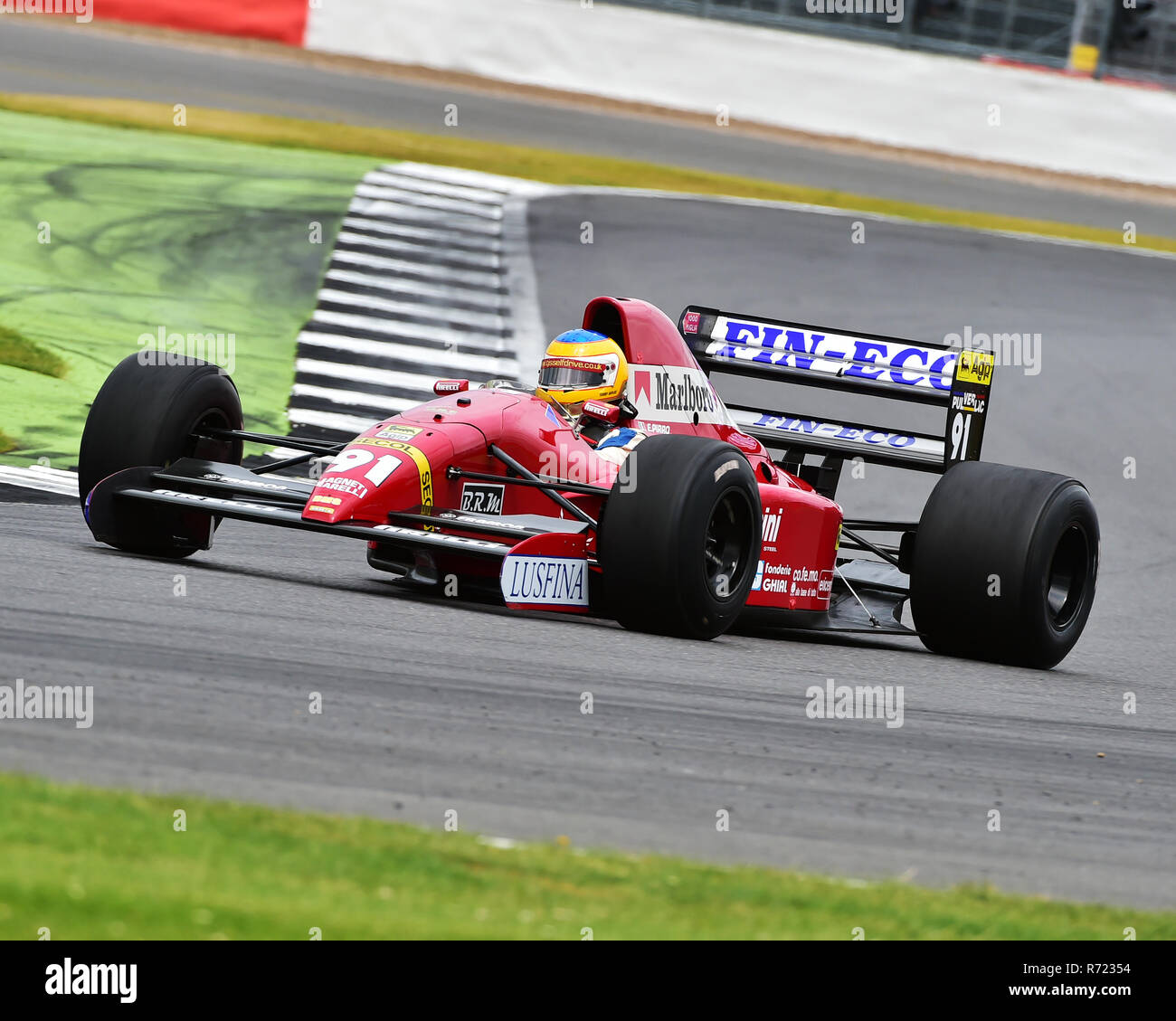 Terry Sayles, Dallara BMS-F191, leggende della moderna Formula Uno, classica Formula Uno, Silverstone Classic 2016, 60's automobili, Chris McEvoy, cjm-fotografia Foto Stock