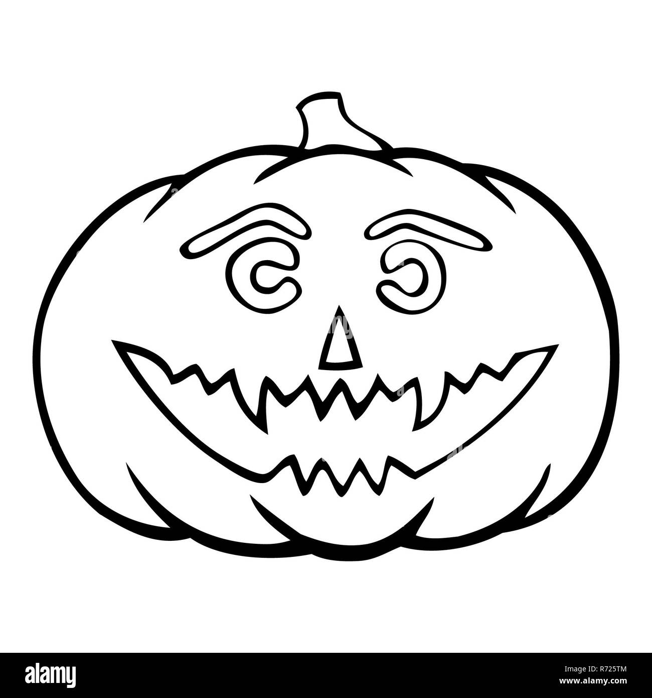 Disegnata a mano jack-o-lantern Foto Stock