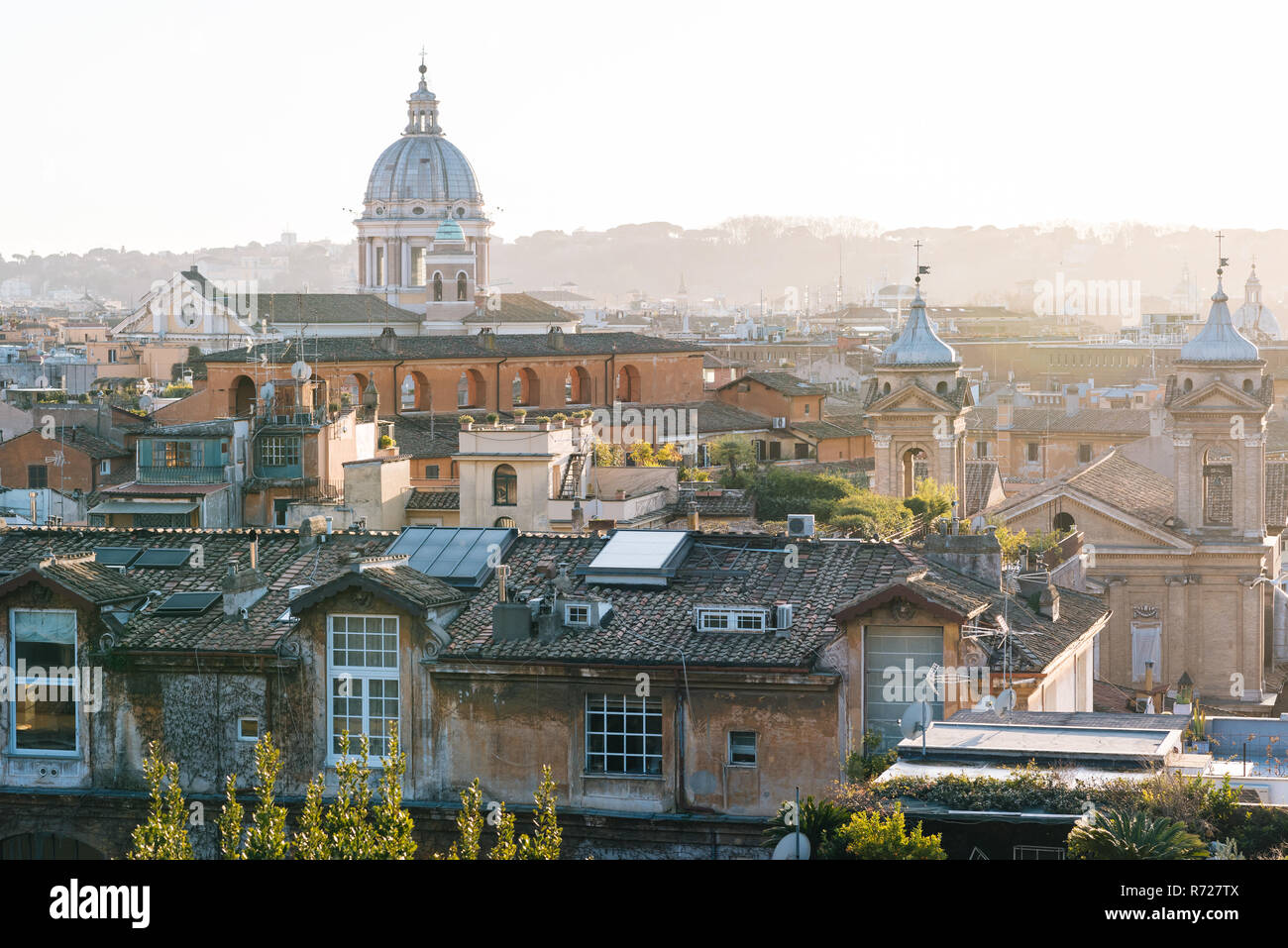 Vista dal Viale del Belvedere, in Roma, Italia Foto Stock