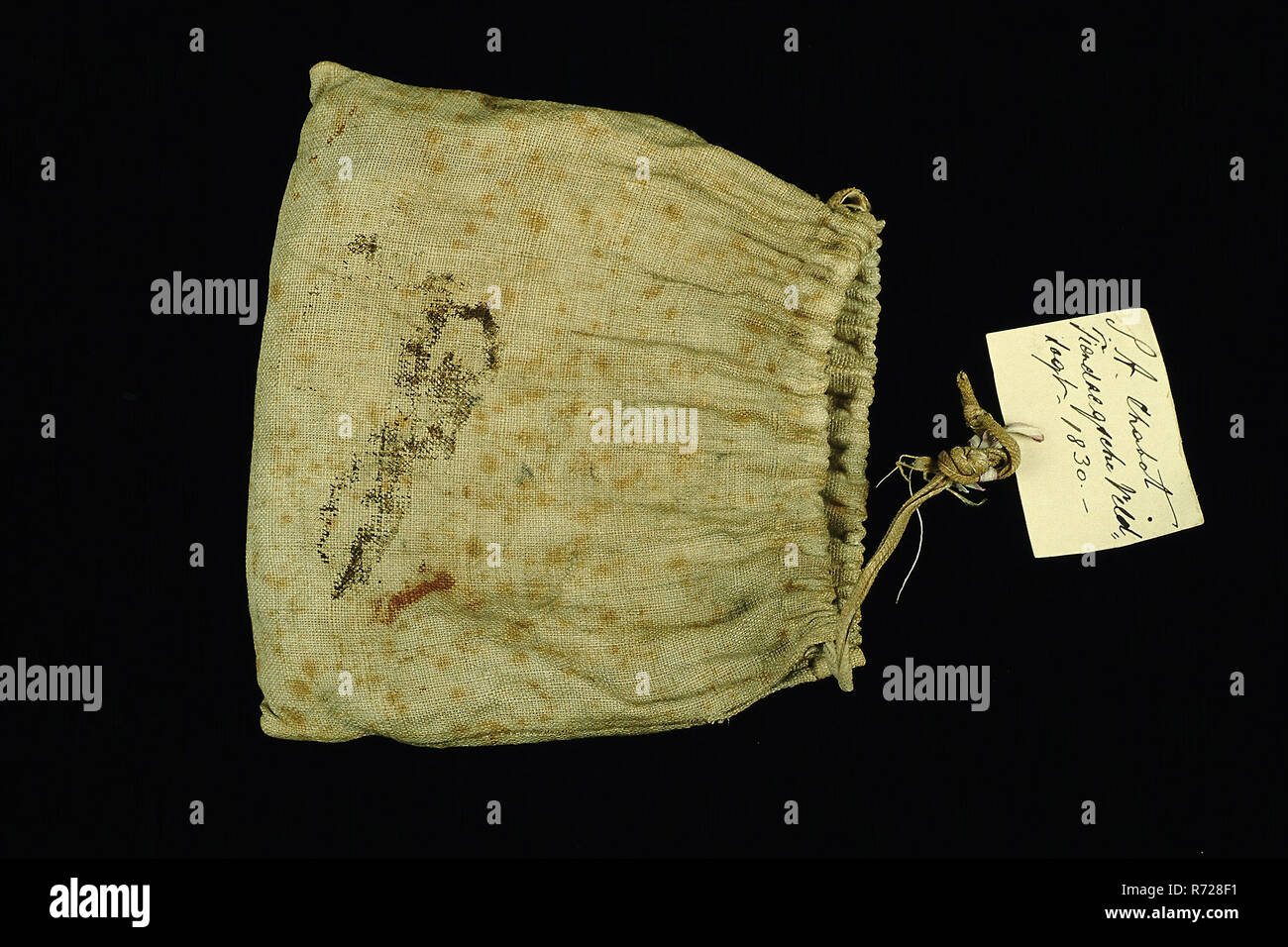 Sacco biancheria da dieci giorni di campagna, porta sacchetti lino tessile imballaggio 1206 Chabot Rotterdam militaria dieci giorni della campagna Paesi Bassi Belgio archivio di famiglia Chabot Rotterdam. Foto Stock