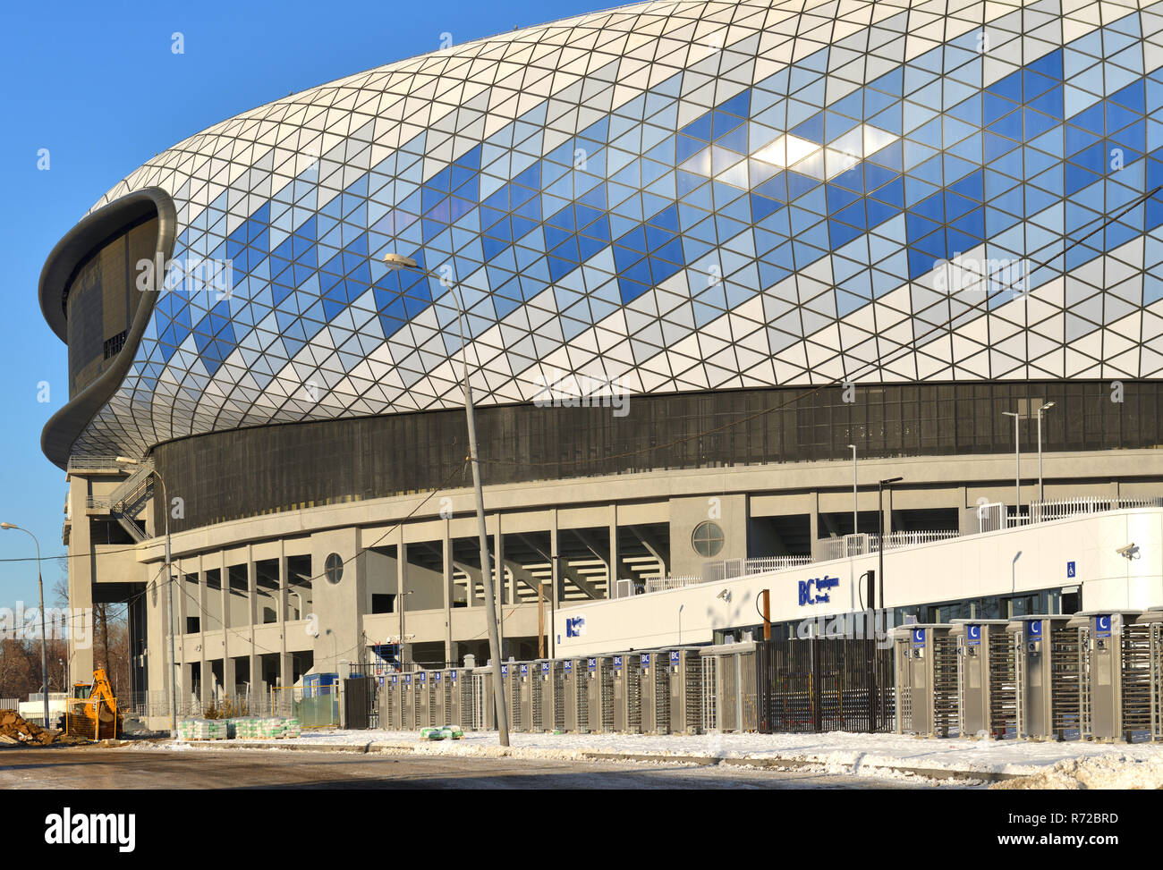 VTB Arena (Lev Yashino Stadium), tribune BC. Costruzione Foto Stock