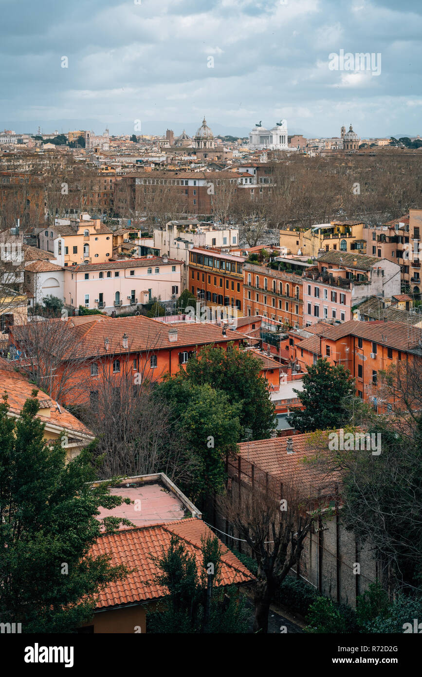 Veduta di Roma dal Gianicolo terrazza, in Roma, Italia Foto Stock