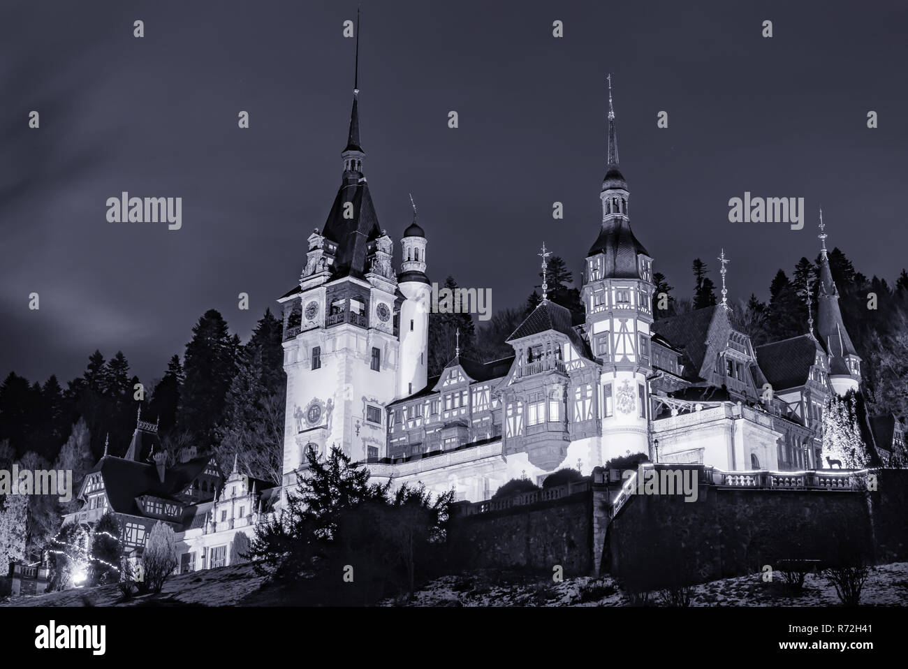 Peles palace di Sinaia, residenziale monarchia di re Michael e Queen Mary in Romania Foto Stock