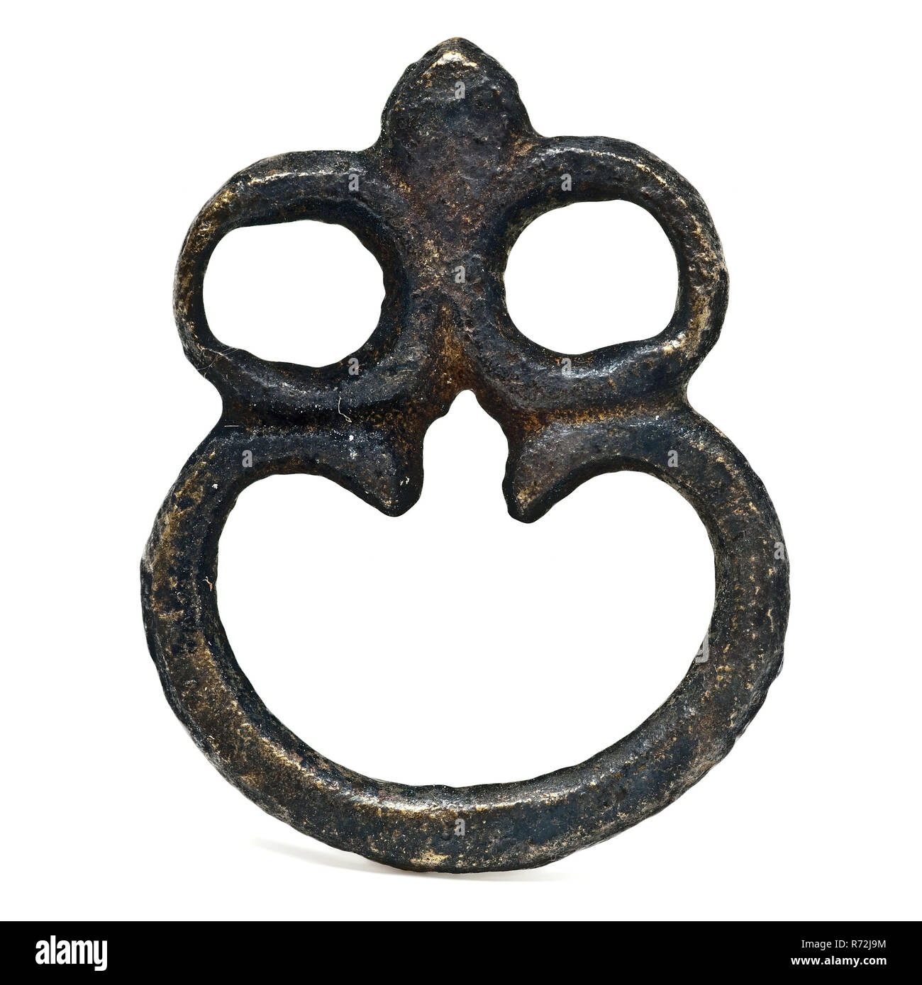 Cinghia di metallo della fibbia con tre occhi, la fibbia della cinghia accessori  abbigliamento abbigliamento terreno trovare bronzo ottone metallo, w 2.2  cast della fibbia della cintura di sicurezza anteriore con tre