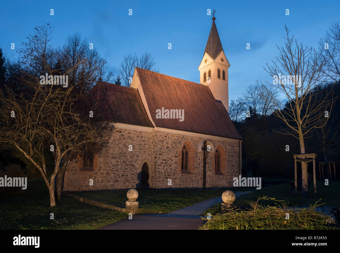 Chiesa del pellegrinaggio di Santa Anna, mulfingen, fiume jagst, hohenlohe regione, Baden-Wuerttemberg, Heilbronn-Franconia, Germania Foto Stock