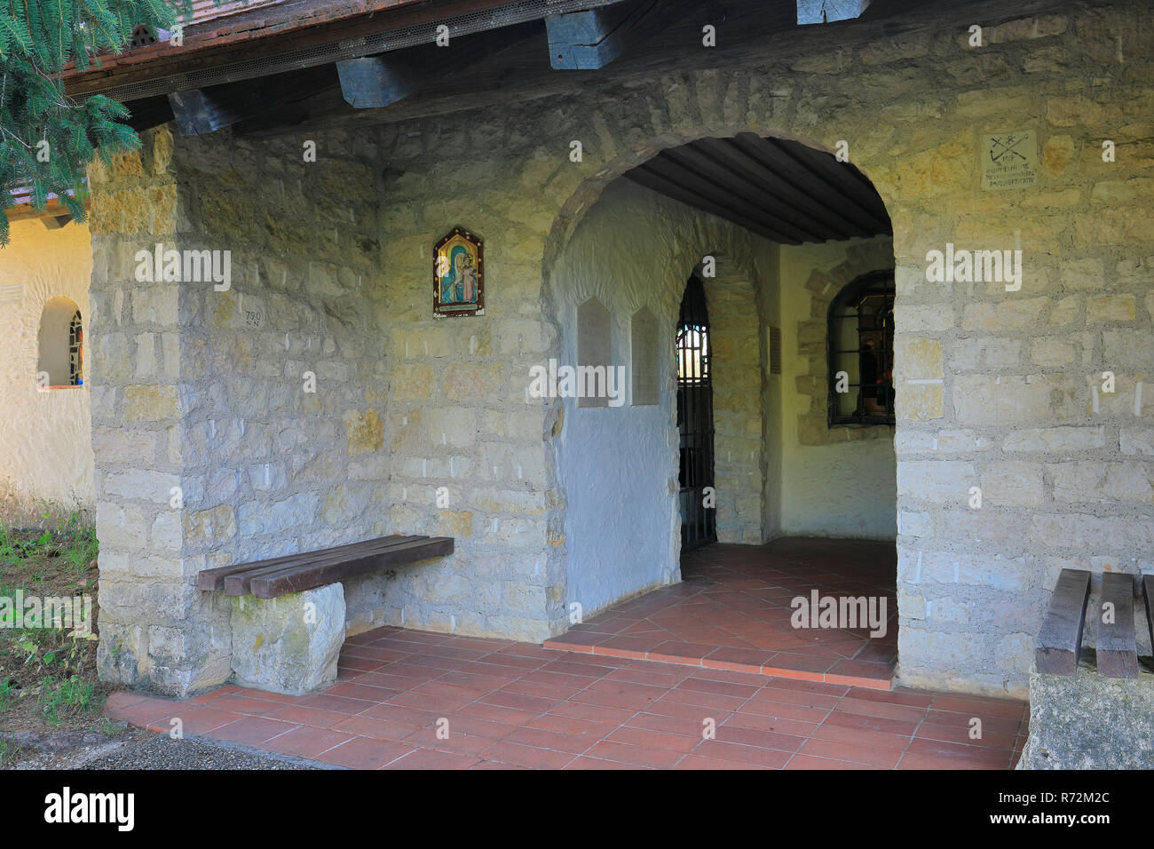 Kapelle, Matheisenkapelle, Fridingen an der Donau, Naturpark Obere Donau, Baden-Wuerttemberg, Deutschland, Europa Foto Stock