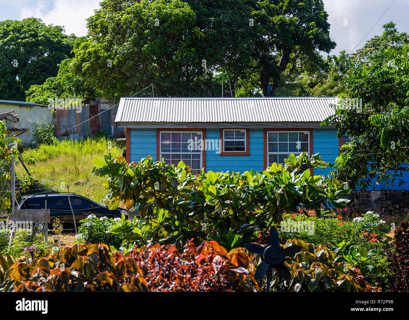 Colorata casa delle Barbados, Barbados Foto Stock