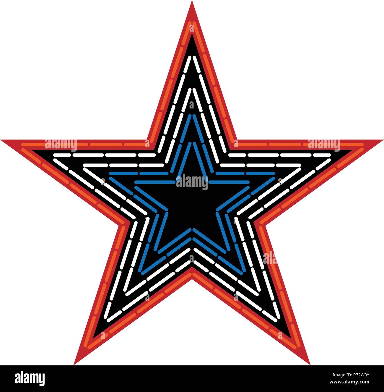 Roanoke Virginia orgoglio Mill Mountain Star Illustrazione Vettoriale