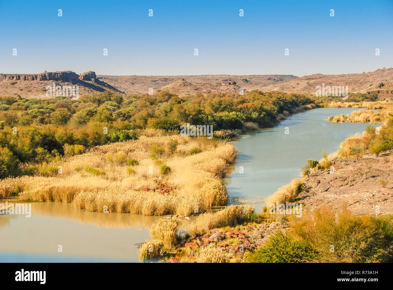 Hardap Recreation Resort da Hardap Dam nel sud della Namibia, Africa Foto Stock