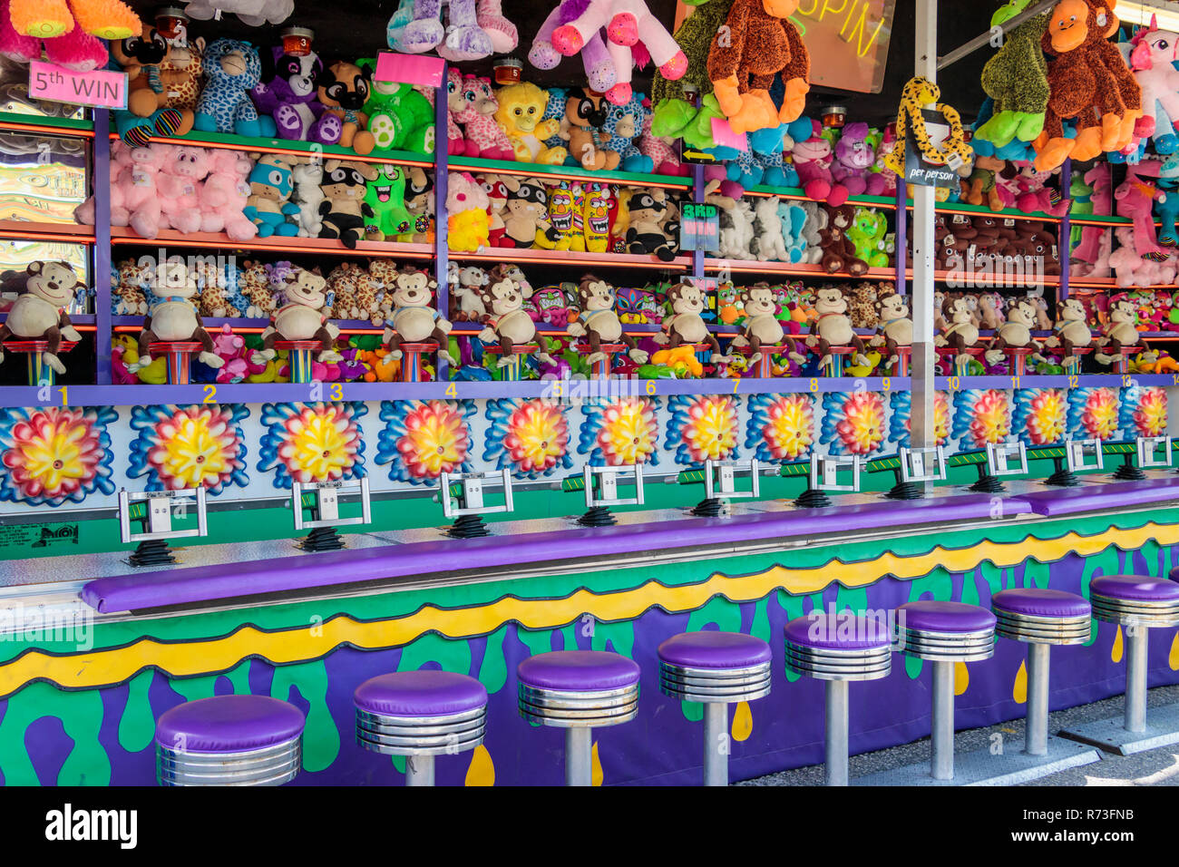 La Morris Stampede midway in Morris, Manitoba, Canada. Foto Stock