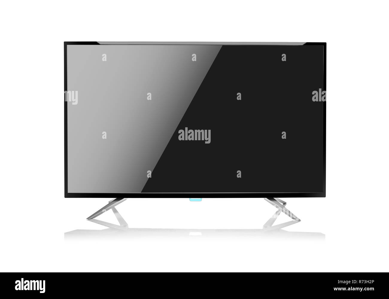 Il monitor di un computer o televisore. Isolato su sfondo bianco. Foto Stock