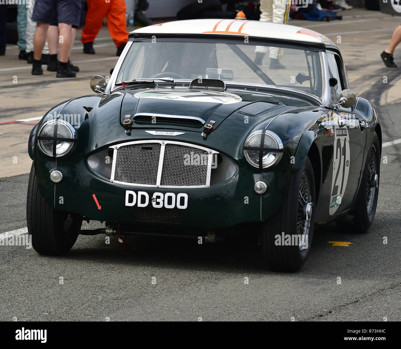 Nigel Greensall, Karsten Le Blanc, Austin Healey 3000 Mk2, RAC Tourist Trophy, vetture storiche, pre-63 GT Silverstone Classic 2016, 60's automobili, Chris Mc Foto Stock