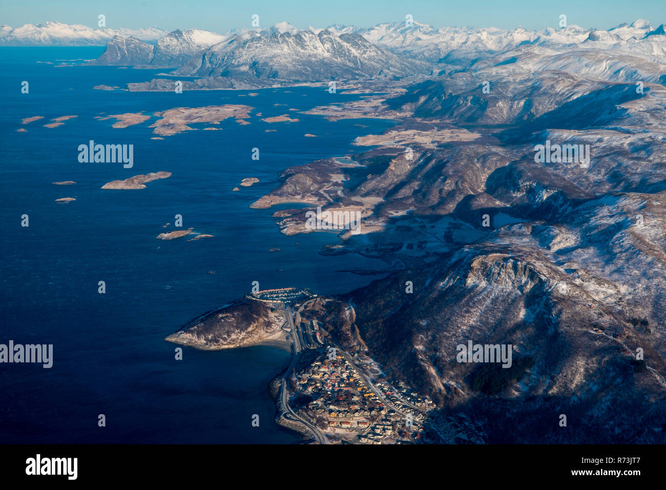 Lofoten costa, isole Lofoten, Nordland, Norvegia Foto Stock